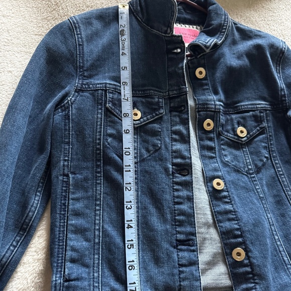 Kate Spade Classic Denim Jacket, Size extra small, Color in indigo blue - Picture 4 of 11